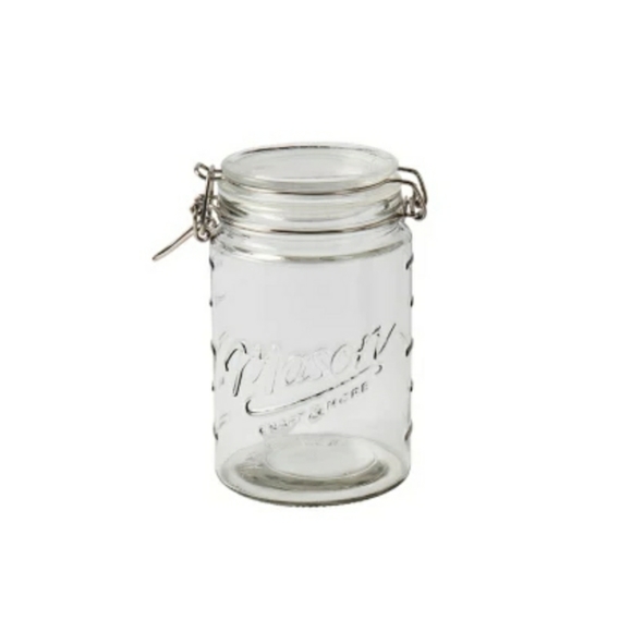 Mason Craft & More 6-Piece Graduated Glass Clamp Preserve Jars - Picture 6 of 10
